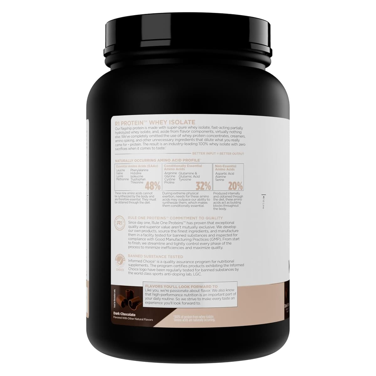Rule One - R1 Protein Whey Isolate, со вкусом шоколада, 780 гр