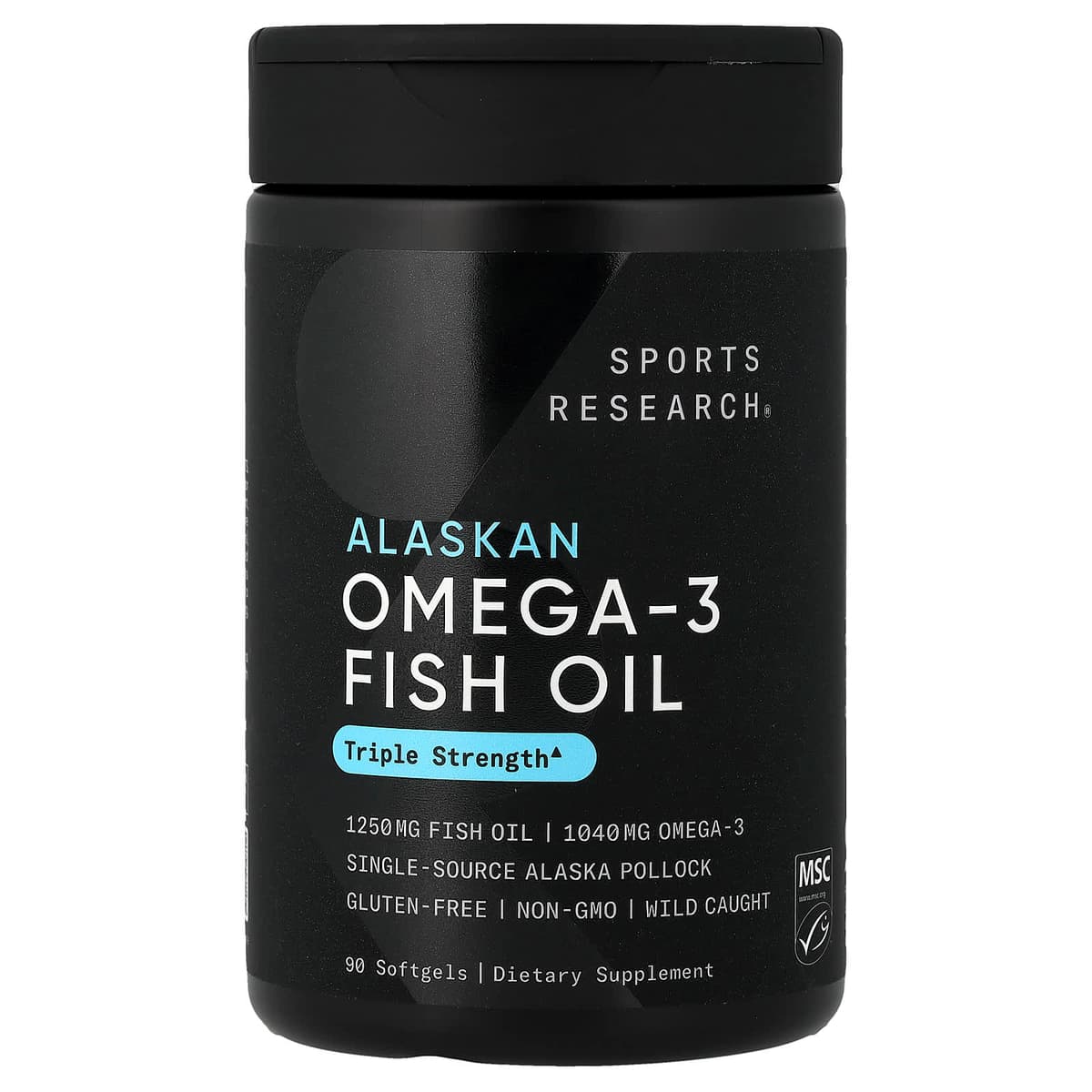 Sports Research, рыбий жир с омега-3, 90 капсул