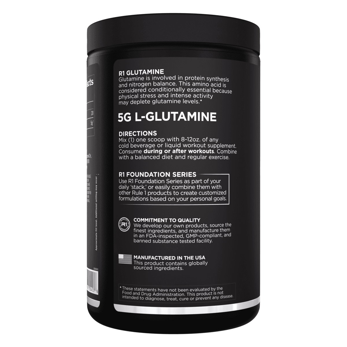 Rule One Glutamine Unflavored, 398 гр, 75 порций