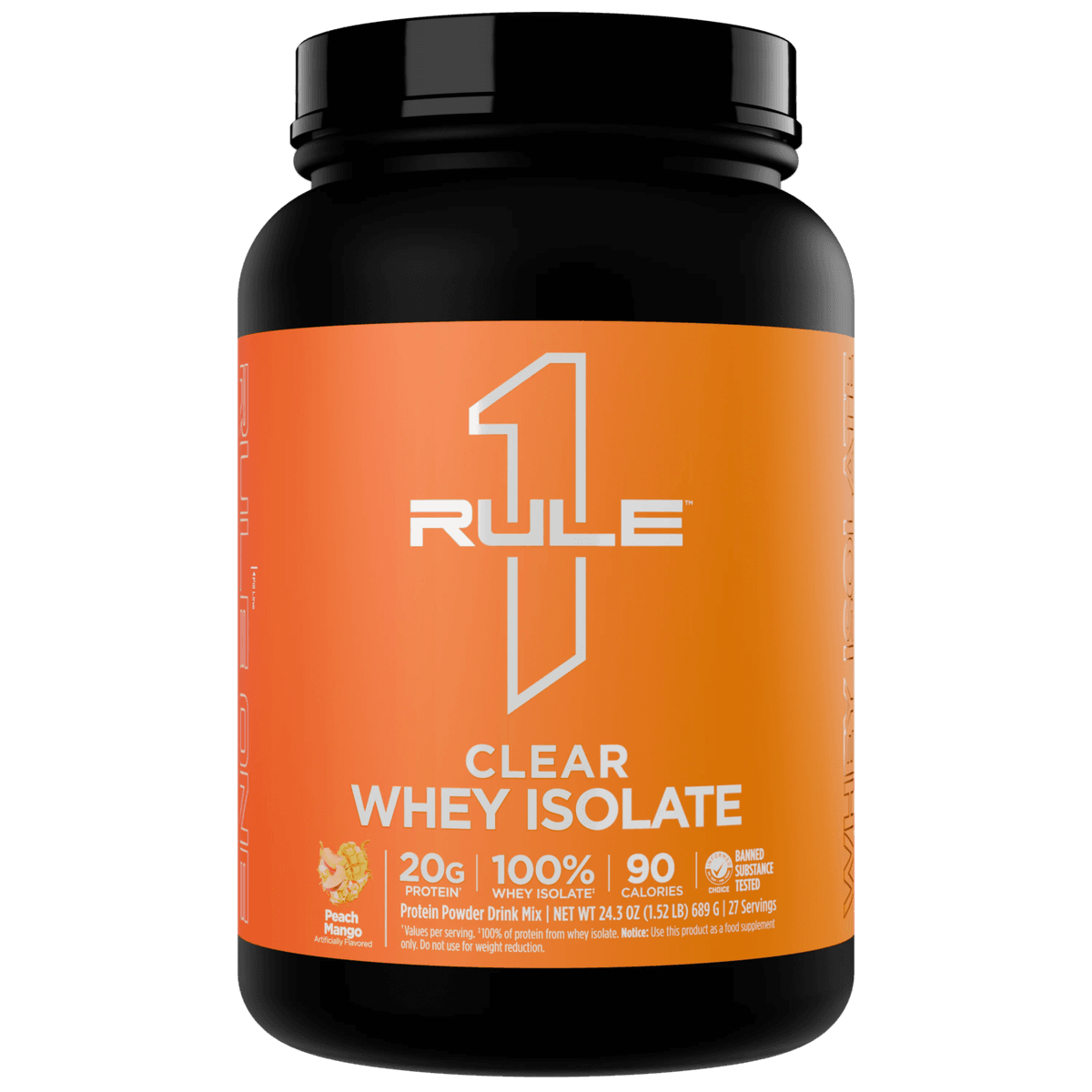 Rule One Clear Whey Isolate Peach Mango, 689 г, 27 порций