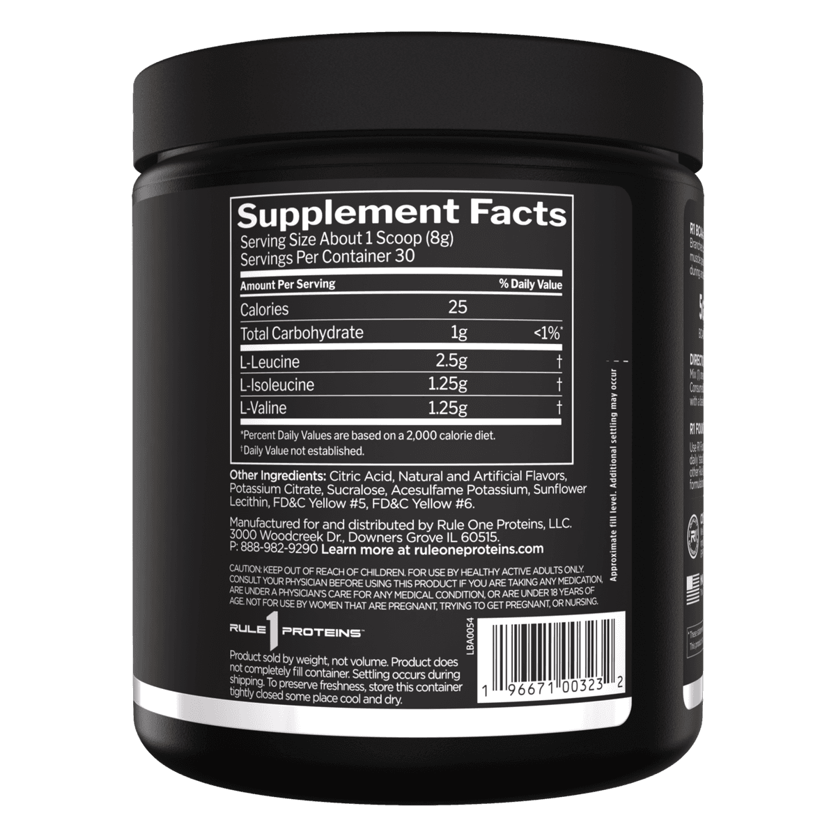 Rule One BCAA Peach Mango, 240 гр, 30 порций