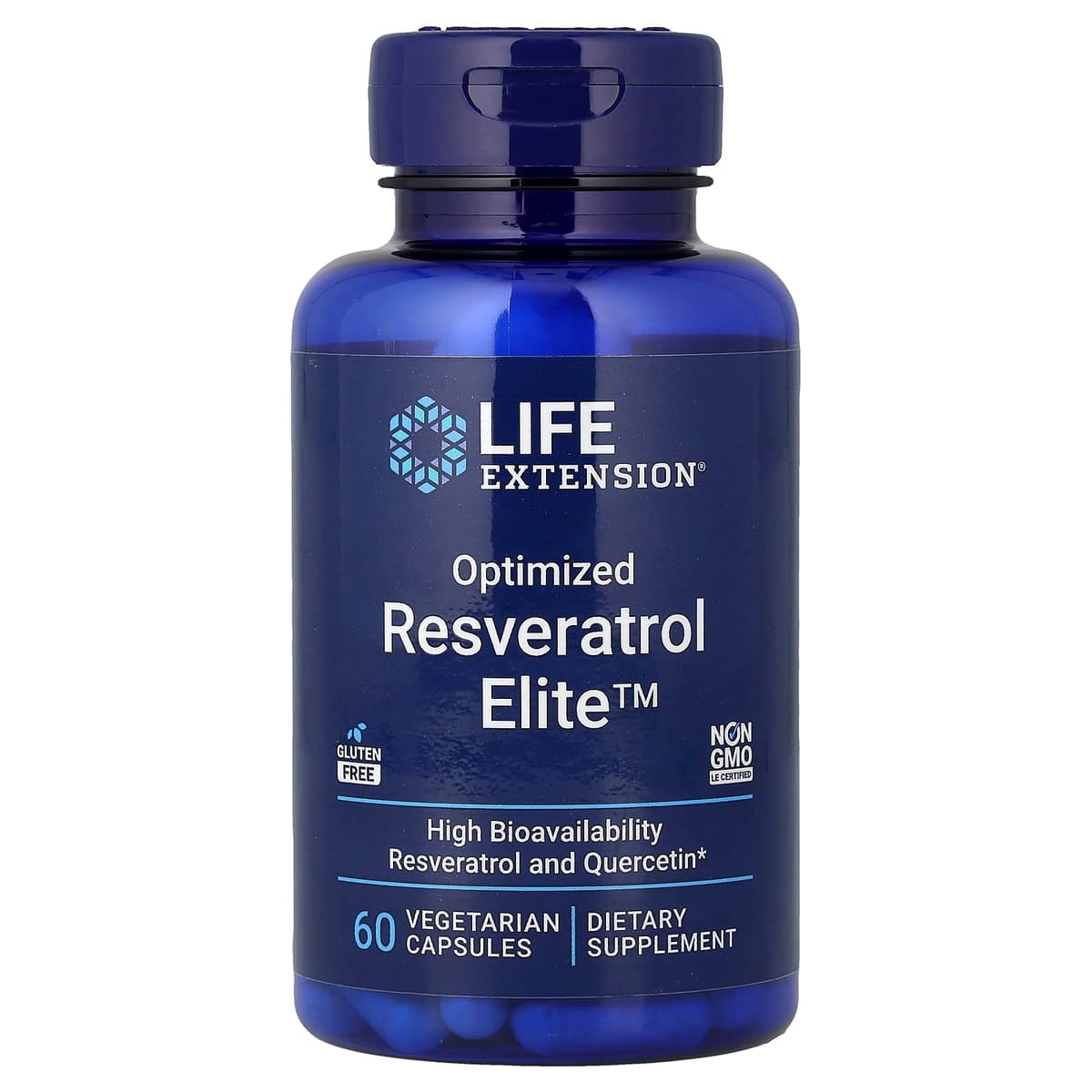 Life Extension, Оптимизированный ресвератрол Elite, 60 вегетарианских капсул