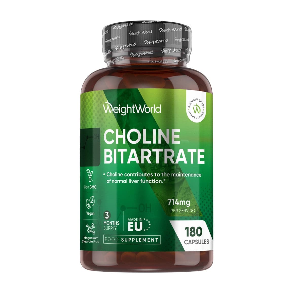WeightWorld Choline Bitartrate 714 мг, 180 капсул