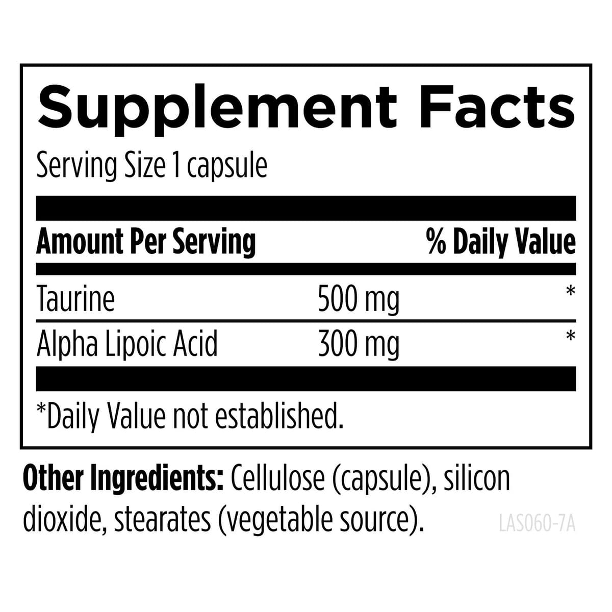 Design for health Lipoic Acid Supreme, альфа-липоевая кислота и таурин, 60 капсул