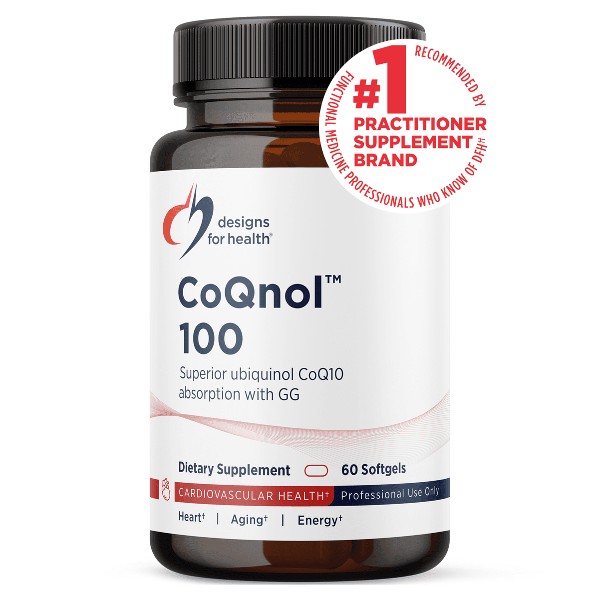 Design for health CoQnol™ 100, убихинол 100 мг с геранилгераниолом, 60 капсул