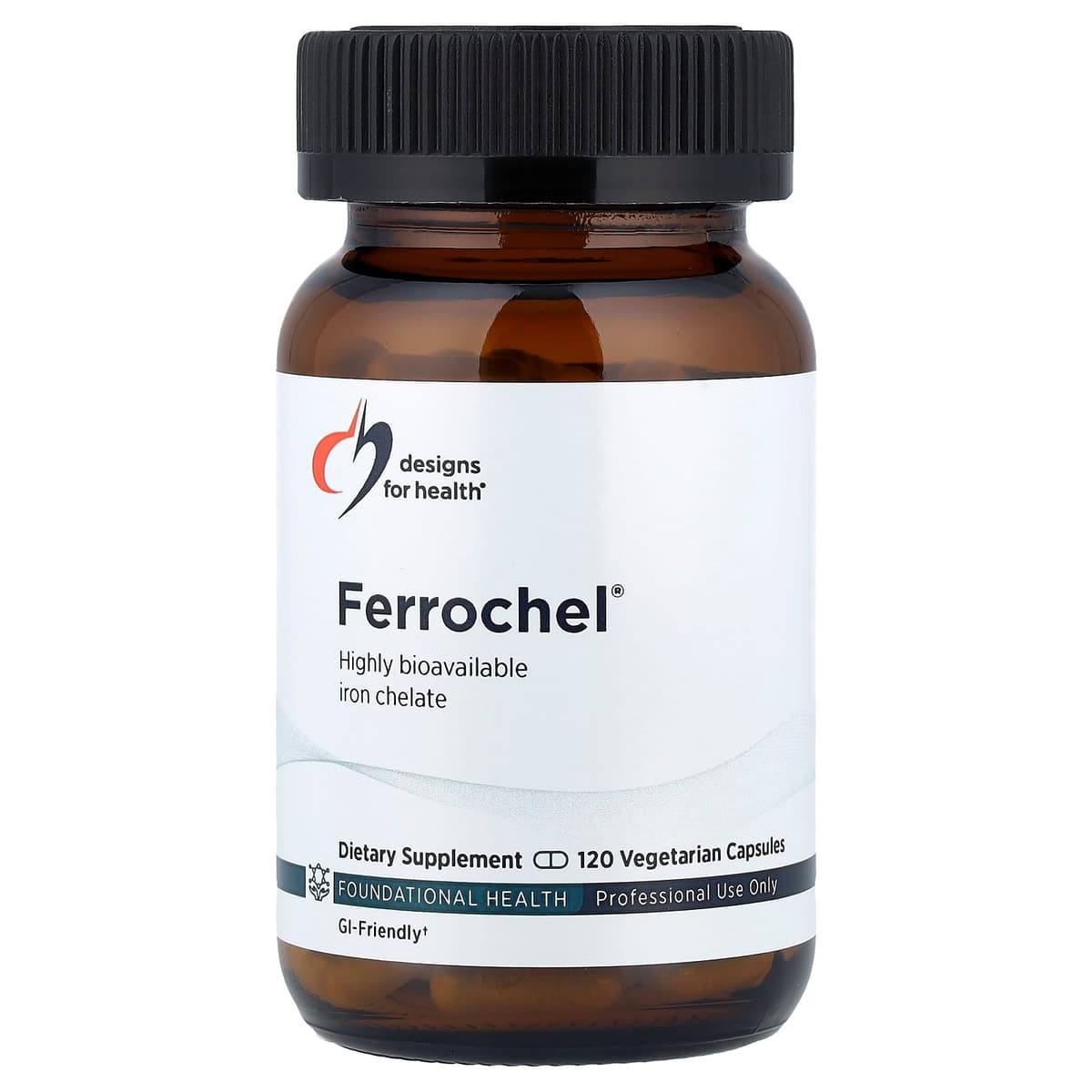 Design for health Ferrochel®, хелатное железо 27 мг, 120 капсул