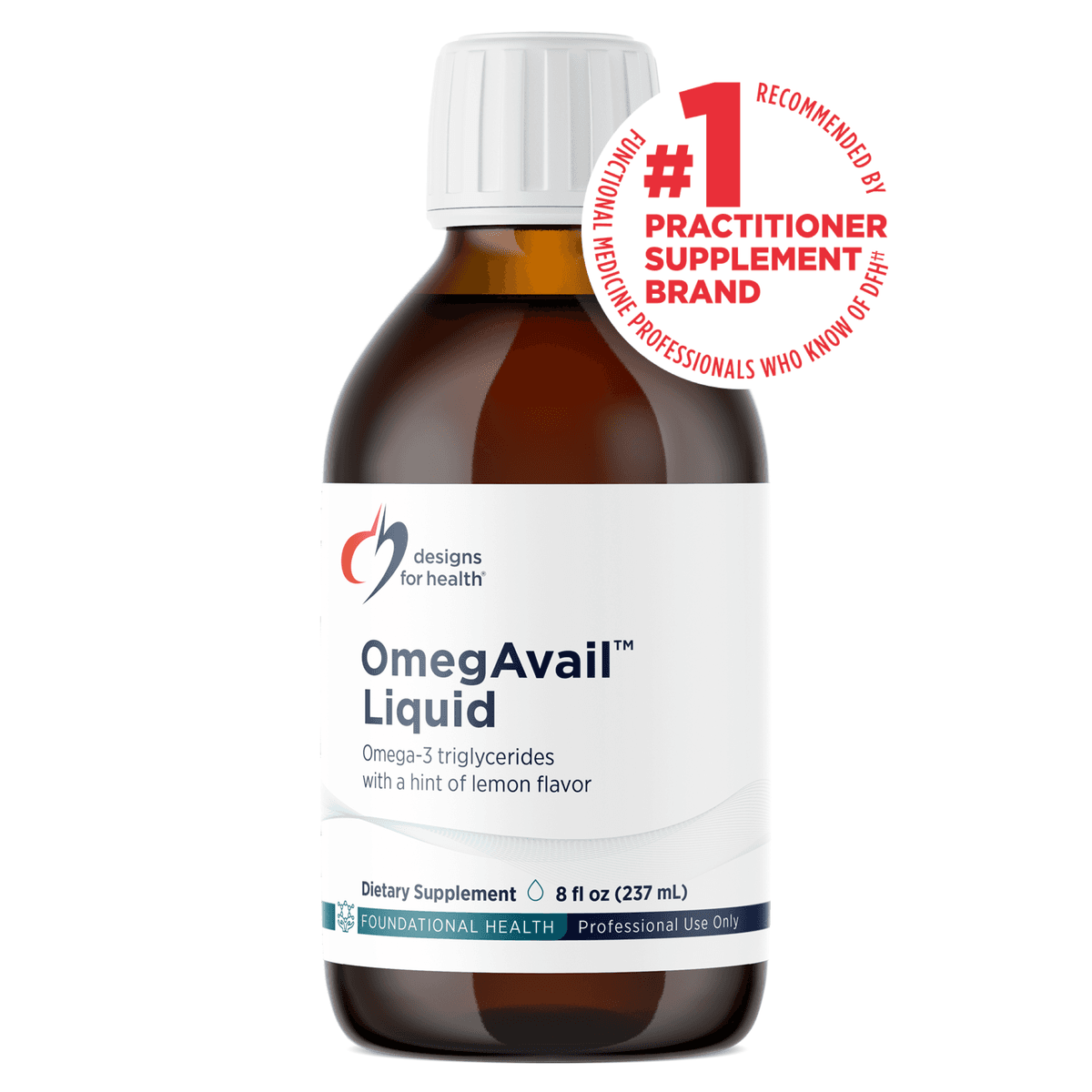 Design for health OmegAvail™ Liquid, жидкий рыбий жир омега-3 в форме триглицеридов, вкус лимона, 237 мл
