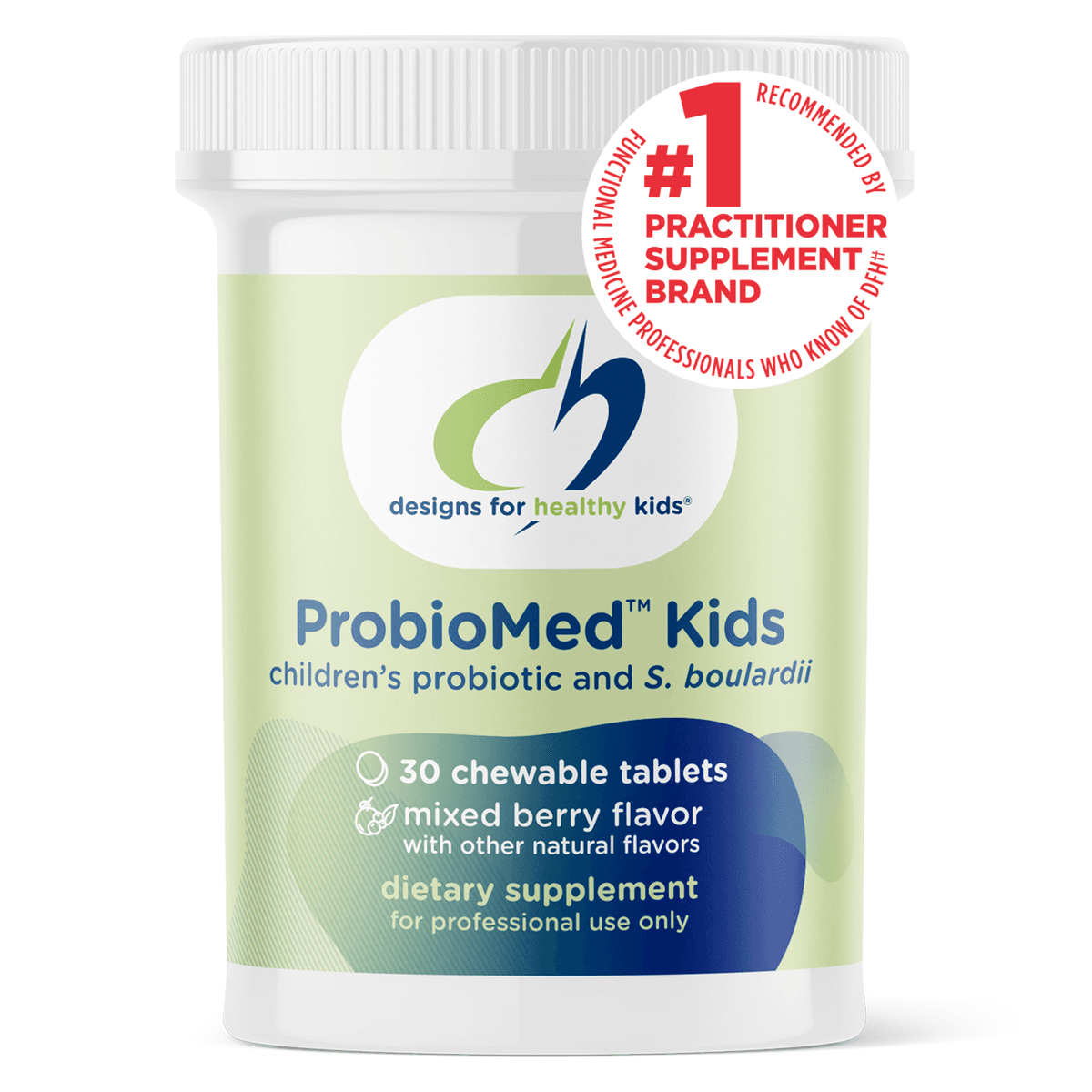 Design for health ProbioMed™ Kids, жевательный пробиотик для детей 10 млрд КОЕ, ягодный вкус, 30 таблеток