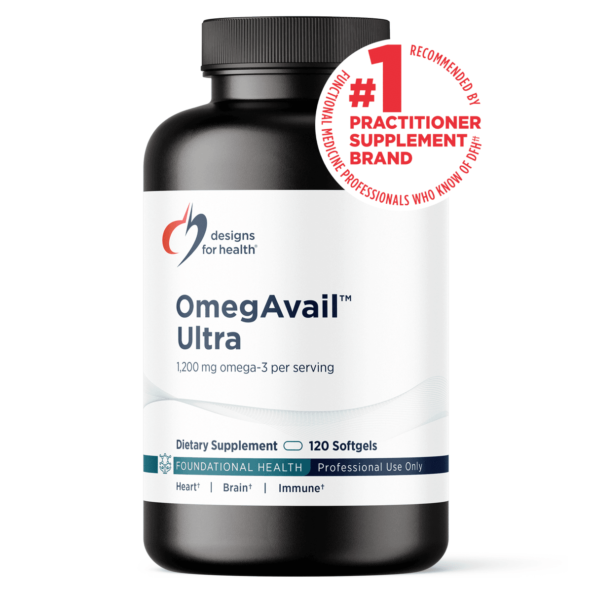 Design for health OmegAvail™ Ultra, омега-3 1200 мг из рыбьего жира, 120 капсул