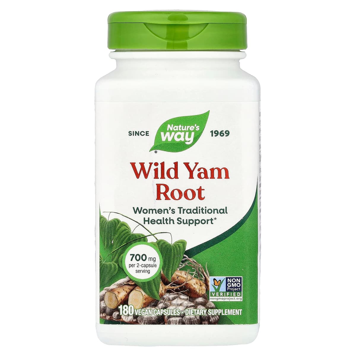 Nature's Way, Корень дикого ямса, 180 капсул (350 мг в 1 капсуле)
