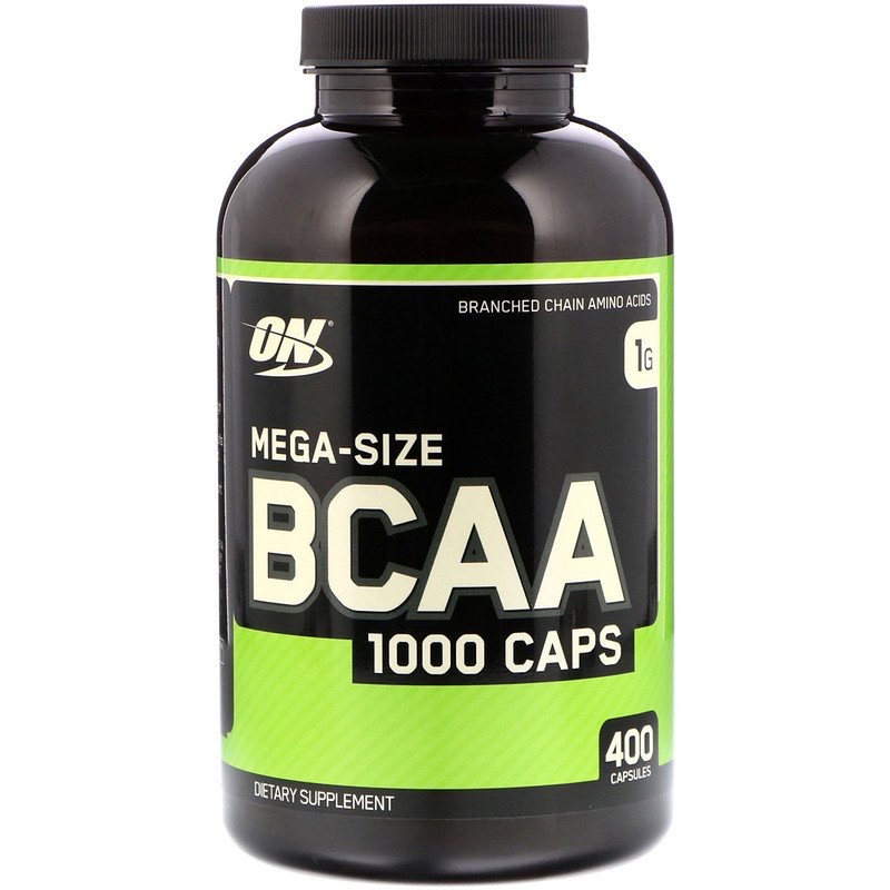 Optimum Nutrition, BCAA 1000 Caps, мега упаковка, 1 г, 400 капсул