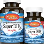 Carlson - Super DHA Gems, 500 мг добавок DHA, 640 мг жирных кислот