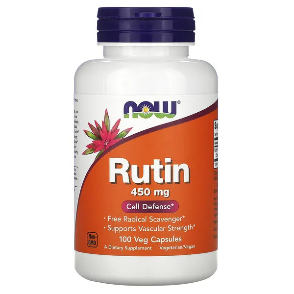 NOW Foods Rutin  рутин, 450 мг, 100 растительных капсул