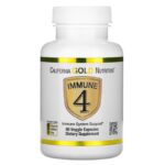 California Gold Nutrition, Immune4, средство для укрепления иммунитета, 60 растительных капсул