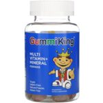 GummiKing, Мультивитаминная и минеральная добавка для детей со вкусом клубники, апельсина, лимона, винограда, вишни и грейпфрута, 60 жевательных