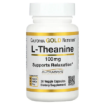 California Gold Nutrition, L-теанин, AlphaWave, поддержка расслабления, успокоение, 100 мг, 60 растительных капсул