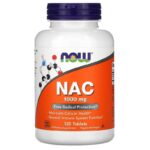 Now Foods, NAC, (ацетилцистеин )1000 мг, 120 таблеток