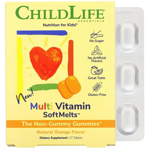 ChildLife, Multi Vitamin SoftMelts со вкусом натурального апельсина, 27 таблеток
