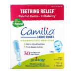 Boiron, Camilia, средство для снятия боли при прорезывании зубов, для младенцев от 1 месяца, 30 отмеренных жидких доз, 1 мл