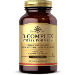 Solgar B-Complex Stress Formula, 90 Таблетки - Энергетический метаболизм - Поддержка нервной системы и иммунитета - Веганский, без молочных продуктов, кошерный - 90 порций
