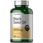 Масло черного тмина 2000 мг | 120 мягких желатиновых капсул | Таблетки Nigella Sativa холодного отжима | Без ГМО, без глютена
