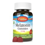 Carlson Labs - Мелатониновые жевательные конфеты, 2,5 мг, здоровый сон, способствует расслаблению, натуральный клубничный вкус, 60 жевательных конфет