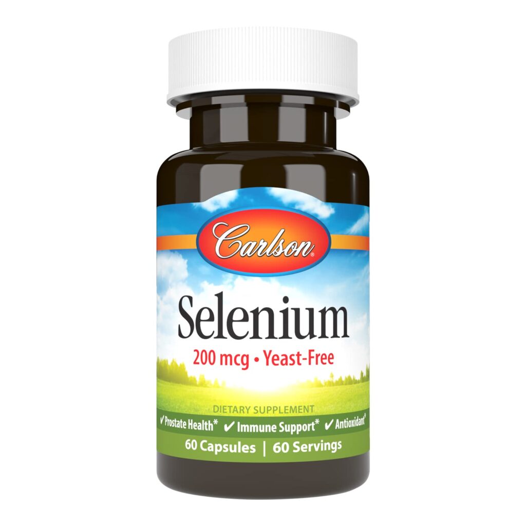 Carlson Labs - Selenium, 200 мкг без дрожжей, поддержка здоровья простаты и иммунитета, антиоксидант, 60 капсул