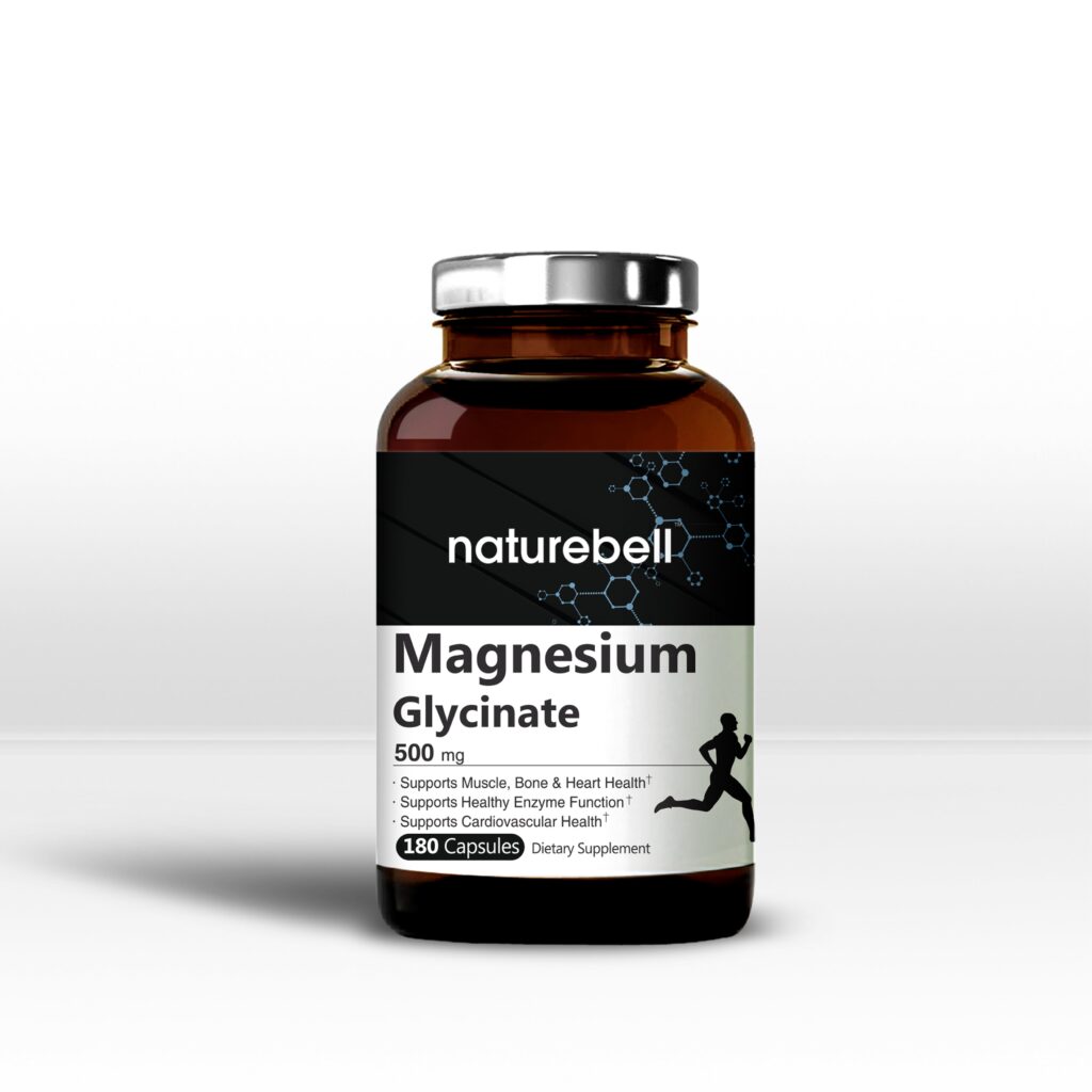 Глицинат магния двойной силы, 500 мг, 180 капсул, 100% хелаты для максимального усвоения, добавка магния премиум-класса, поддерживает здоровье мышц, суставов, сердца и функцию ферментов