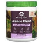 Amazing Grass, Антиоксидант Green Superfood, сладкая ягода, 210 г