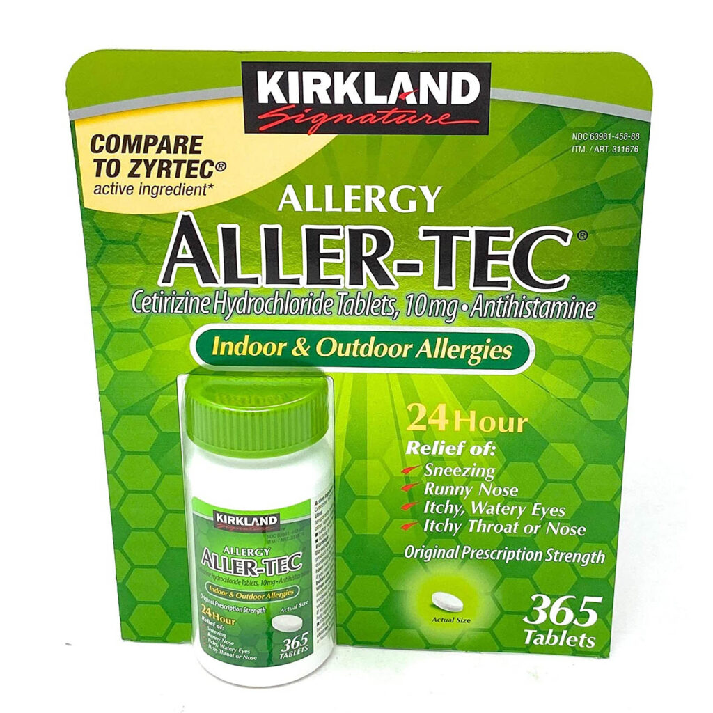 Kirkland Signature Aller-Tec Таблетки цетиризина гидрохлорида, 10 мг, 365 шт