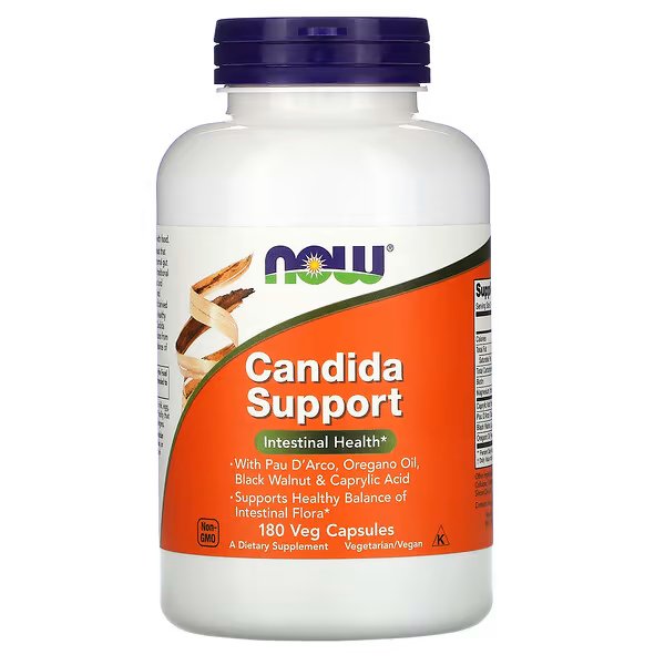 NOW Foods, Candida Support, 180 растительных капсул