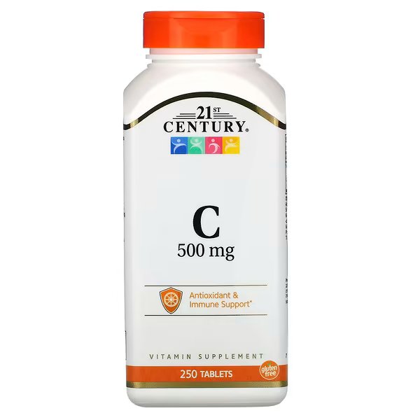 21st Century, Витамин C, 500 мг, 250 таблеток