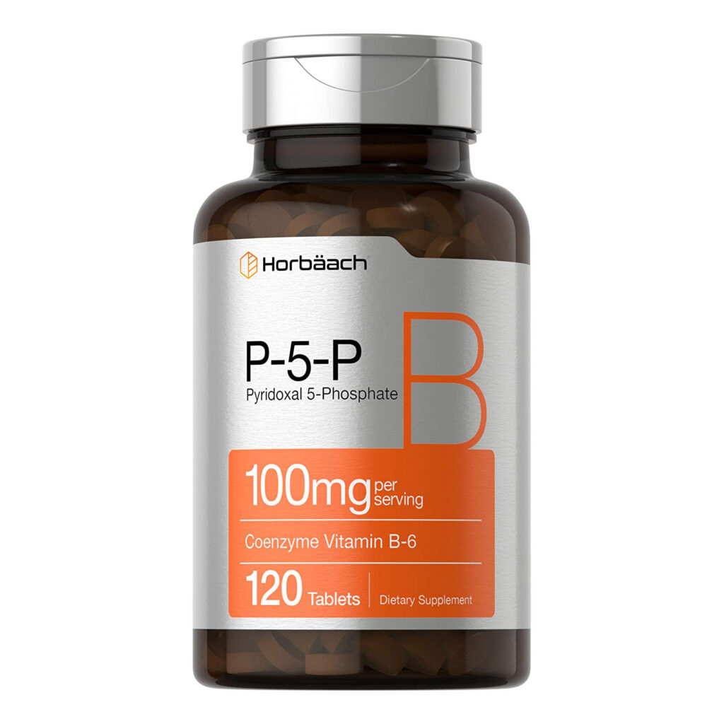 Horbaach - Активированный витамин B6 P5P 100 мг | 120 таблеток | Вегетарианская добавка, без ГМО, без глютена, пиридоксаль 5 фосфат | Коэнзим B6