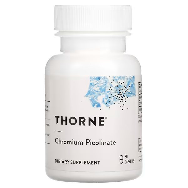 Thorne Research, Пиколинат хрома, 60 капсул