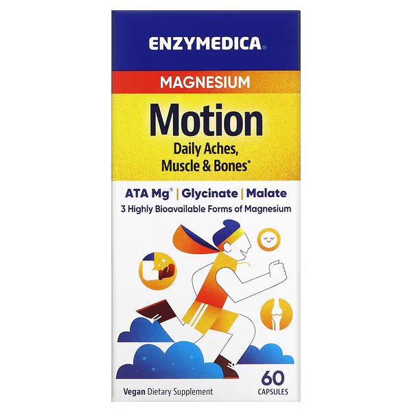 Enzymedica Магний, движение, 60 капсул