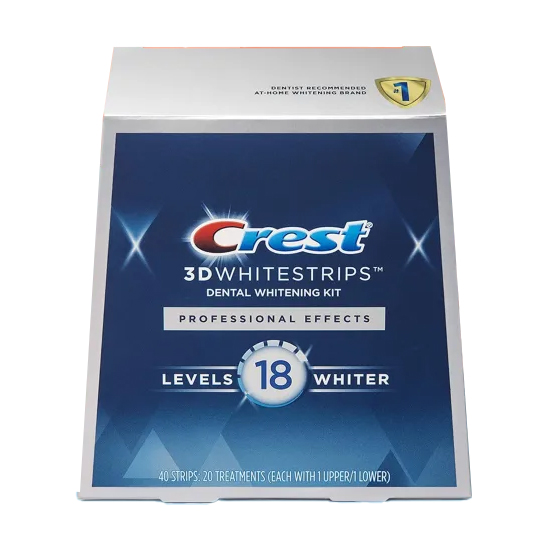 Crest 3D Whitestrips Professional Effects At-home Teeth Whitening Kit, 20 Treatments,18 Levels Whiter