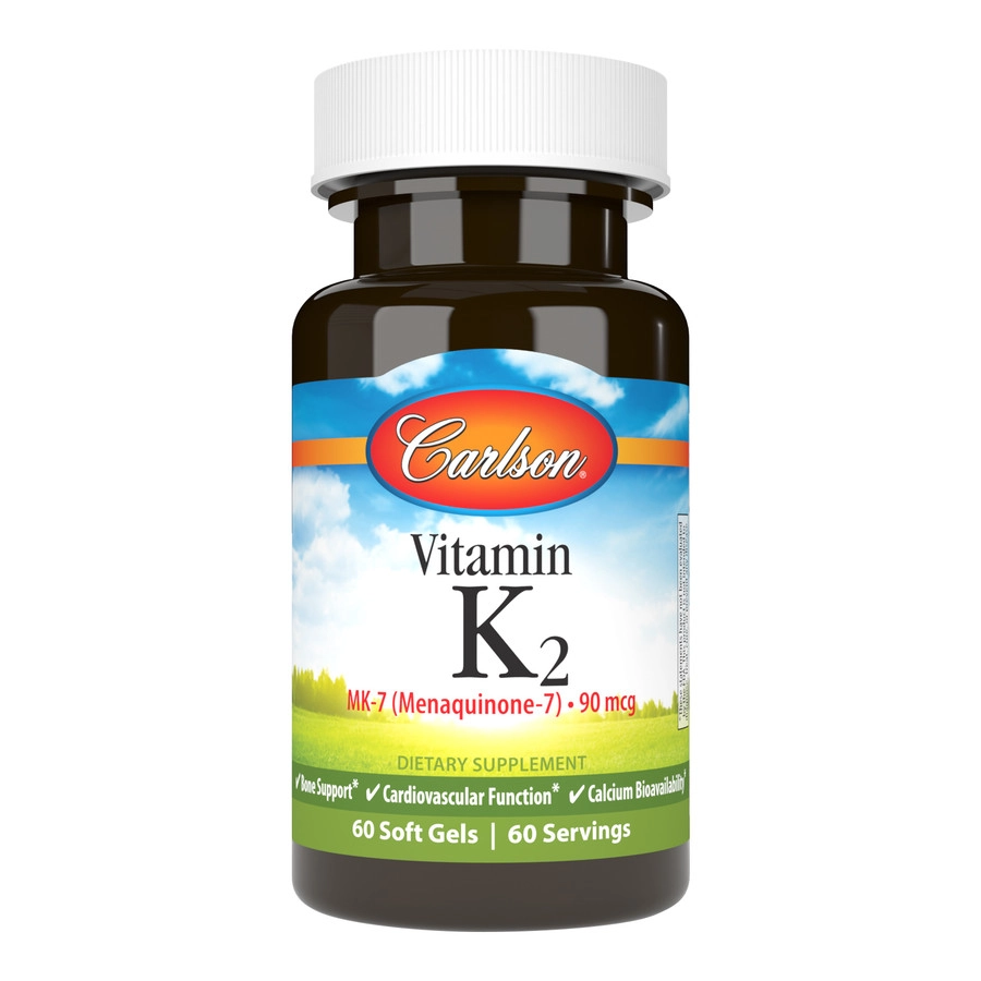 Carlson Labs Витамин К2 в виде МК-7 90 мкг, 60 мягких капсул