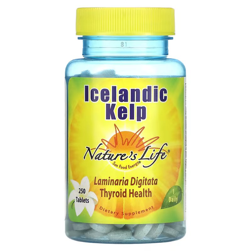Nature's Life, Исландские бурые водоросли, 500 таблеток