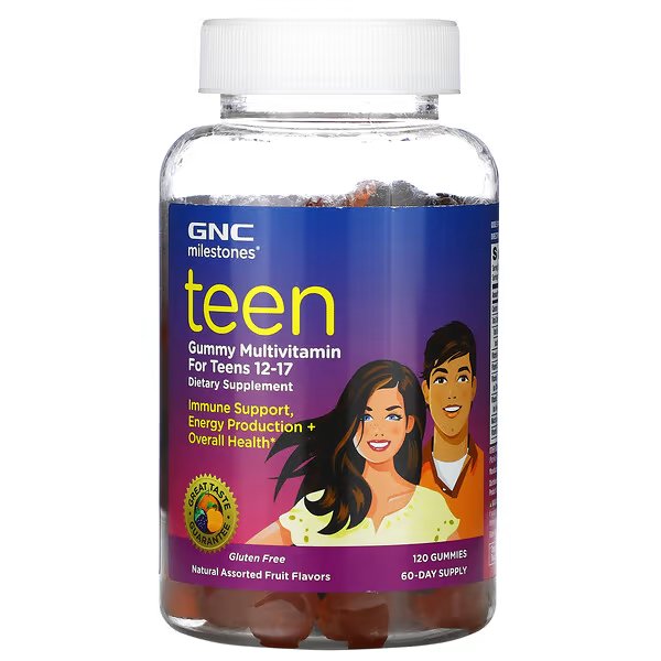 GNC, мультивитамины для подростков 12–17 лет, 120 жевательных конфет