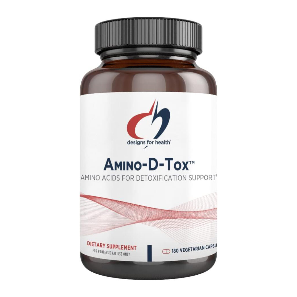 Amino-D-Tox - Аминокислотный детокс + Поддержка очистки печени - Смесь добавок с глицином, D-глюкаратом кальция, NAC и другими добавками - 90 капсул