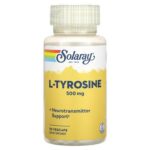 Solaray, L-тирозин, 500 мг, 50 вегетарианских капсул
