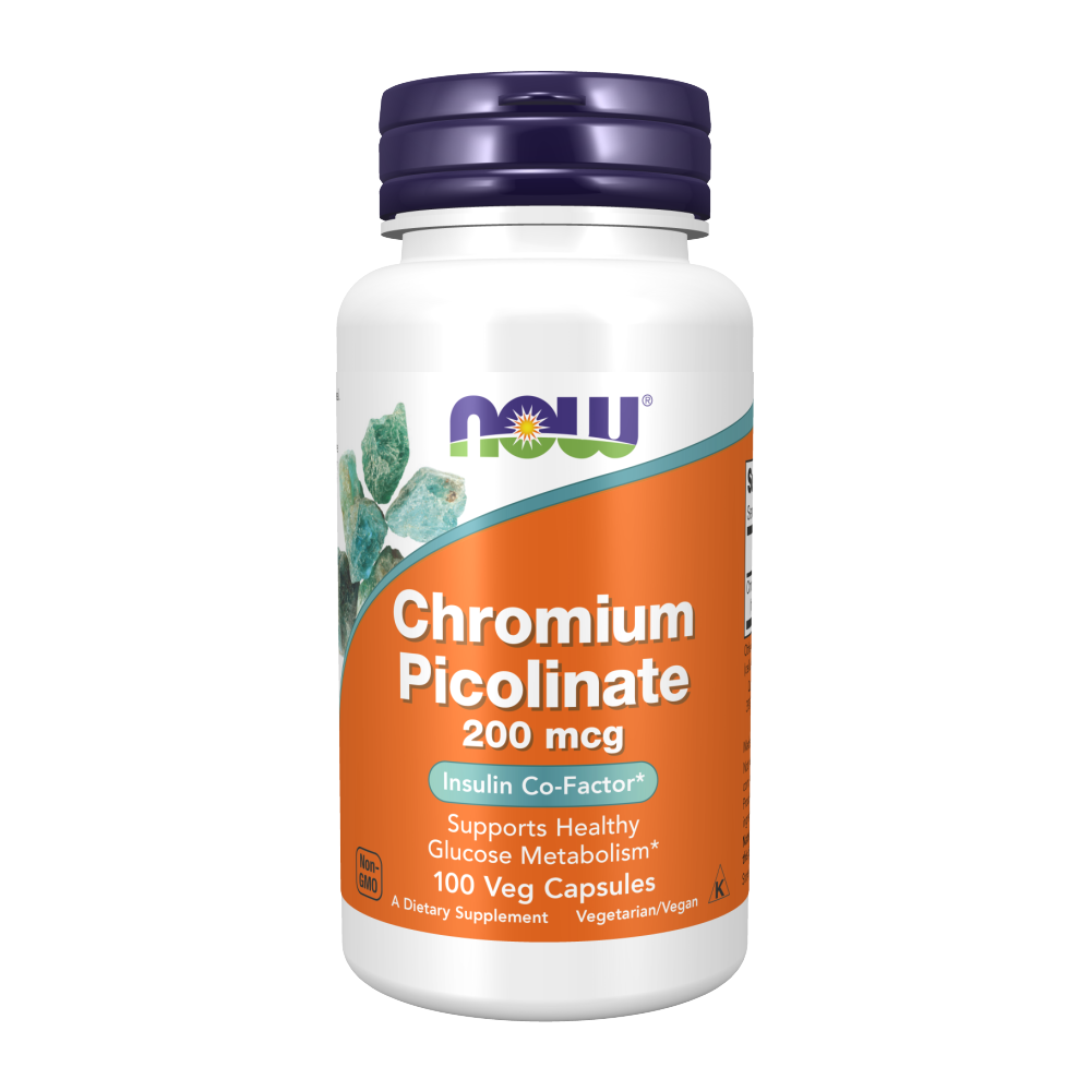 NOW Chromium Picolinate, Хром 200 мкг