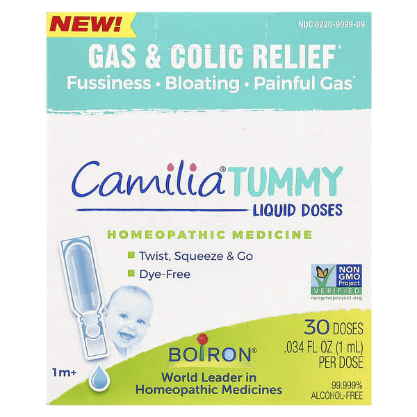 Boiron, Camilia Tummy, от 1 месяца, 30 жидких доз по 1 мл