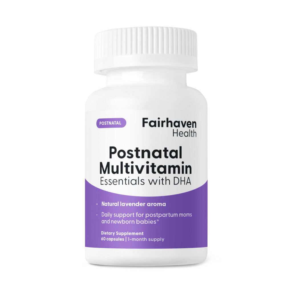 Fairhaven Health - Postnatal Multivitamin, Послеродовые поливитаминные комплексы с ДГК, 60 капсул